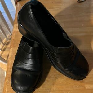 Dansko Black Leather Mules